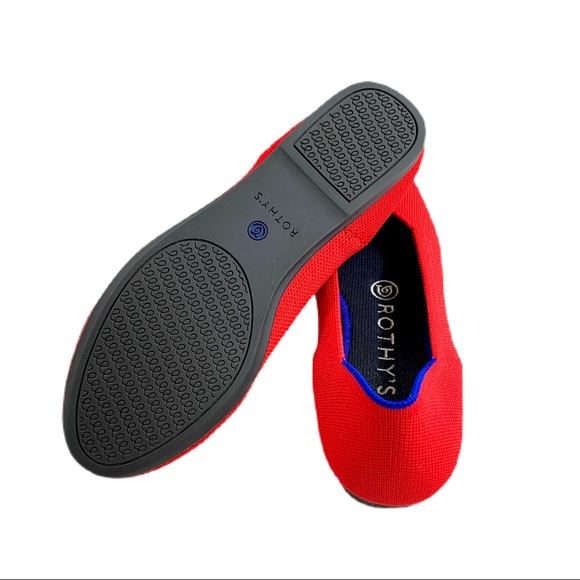 Rothys Red Round Toe Ballet Flats EUC sz 6.5 - Picture 7 of 10